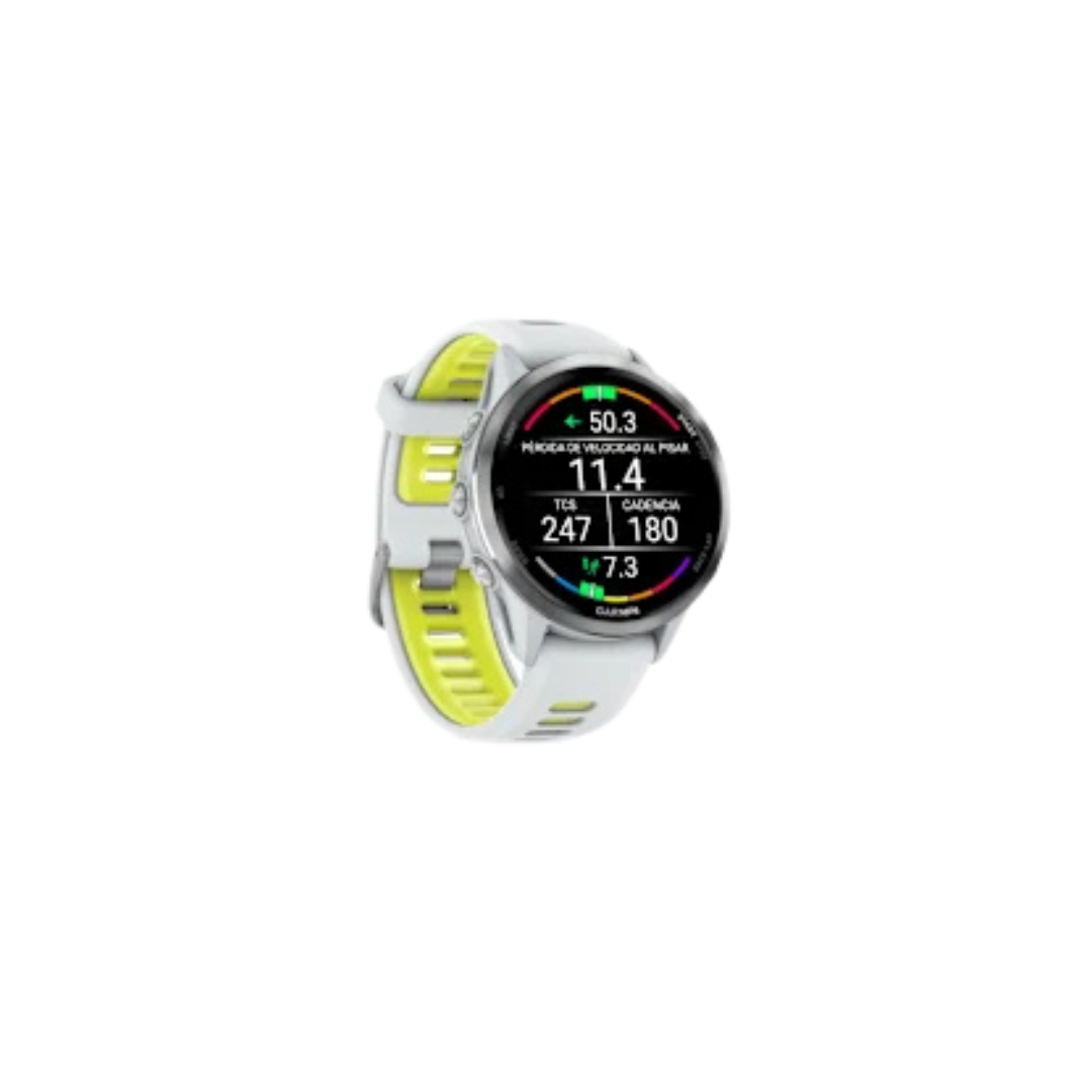 Garmin Forerunner 970 - Titanio Blanco Piedra y Amarillo