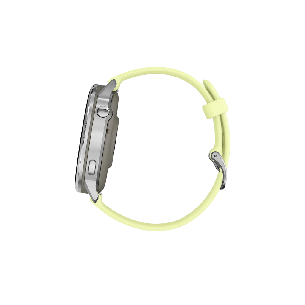 Garmin Venu 4 - 45mm Bisel Plata Correa Silicona Amarilla