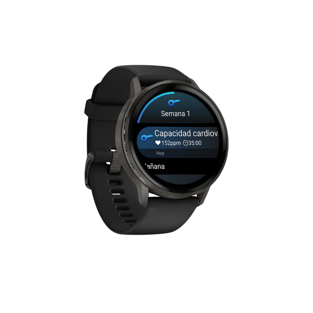 Garmin Venu 4 - 41mm Plata Correa Silicona Negra