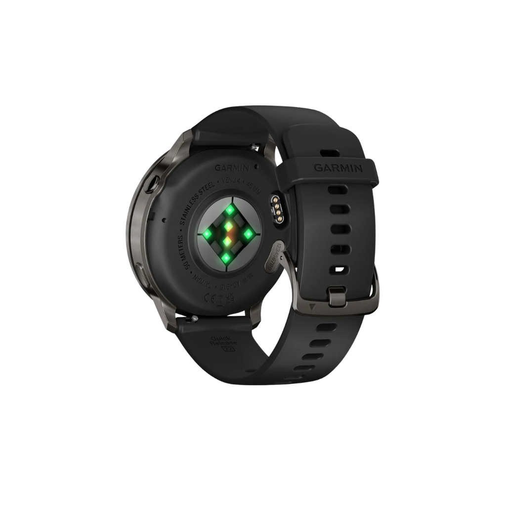 Garmin Venu 4 - 41mm Plata Correa Silicona Negra