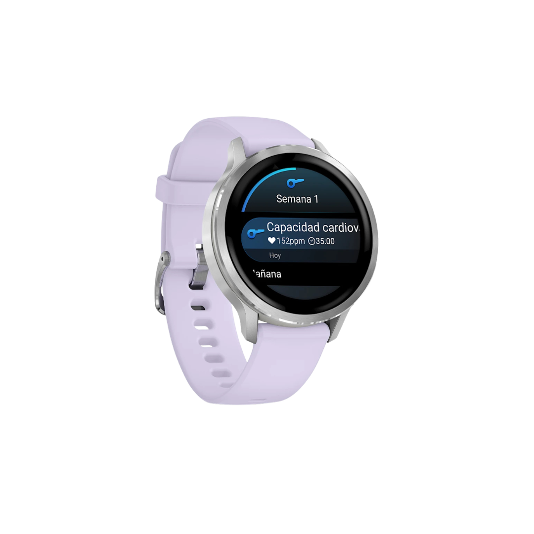Garmin Venu 4 - 41mm Plata Correa Silicona Lila