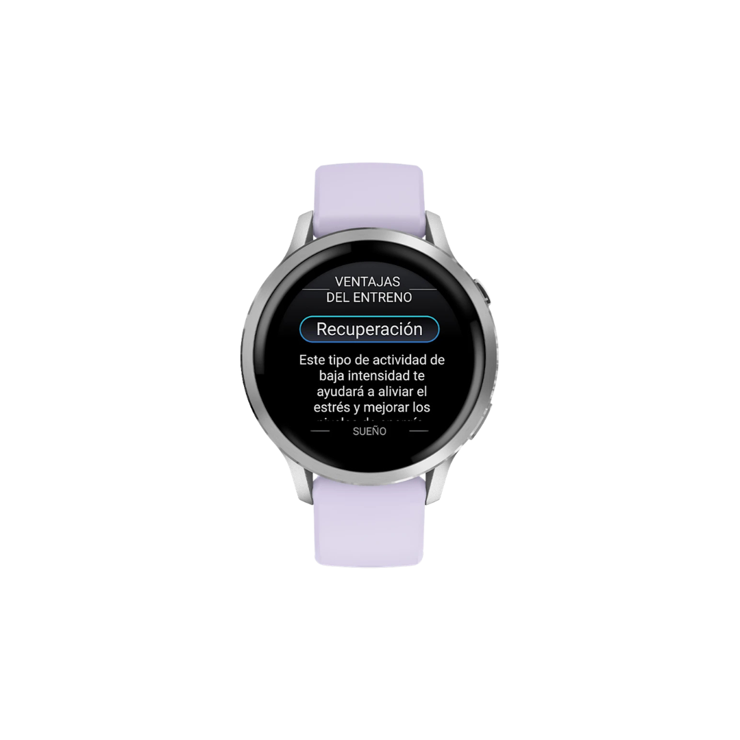 Garmin Venu 4 - 41mm Plata Correa Silicona Lila