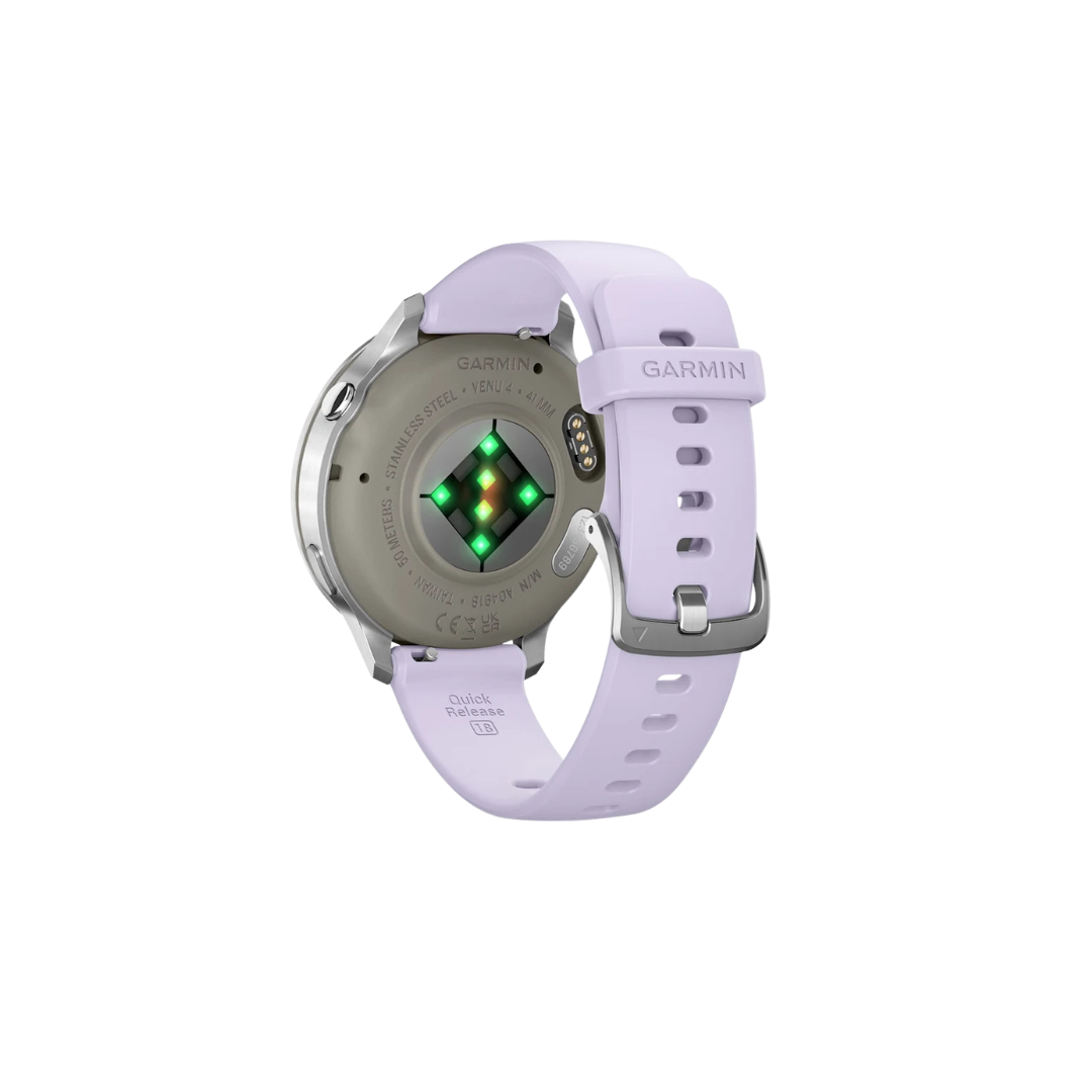 Garmin Venu 4 - 41mm Plata Correa Silicona Lila
